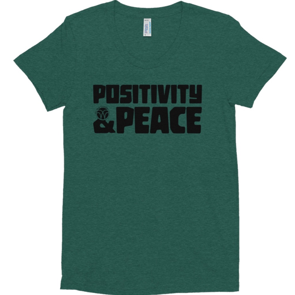 Positivity & Peace Green T-Shirt